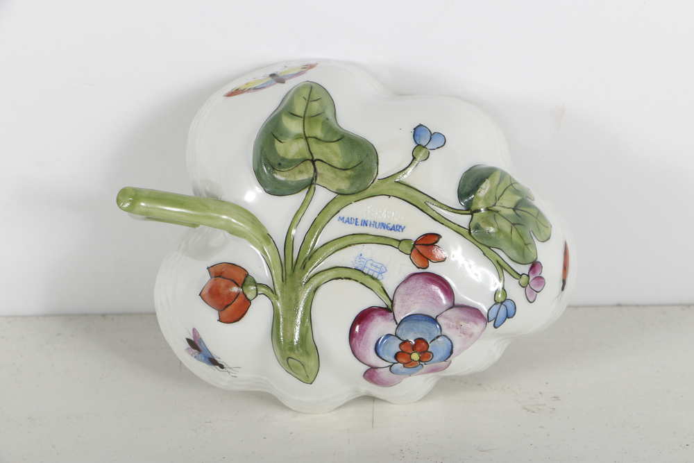 Herend "Rothschild Bird" Candy Dish, Vase and Nut Bowls