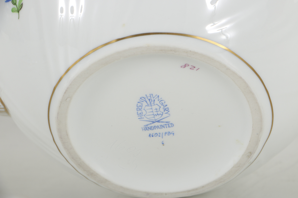 Herend "Blue Garland" Tea Pot, Cups and Saucers