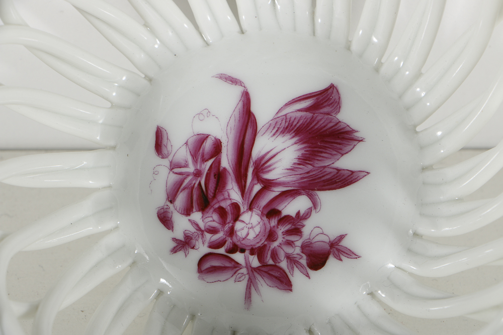 Three Herend Porcelain Open Weave and Lattice Bowls