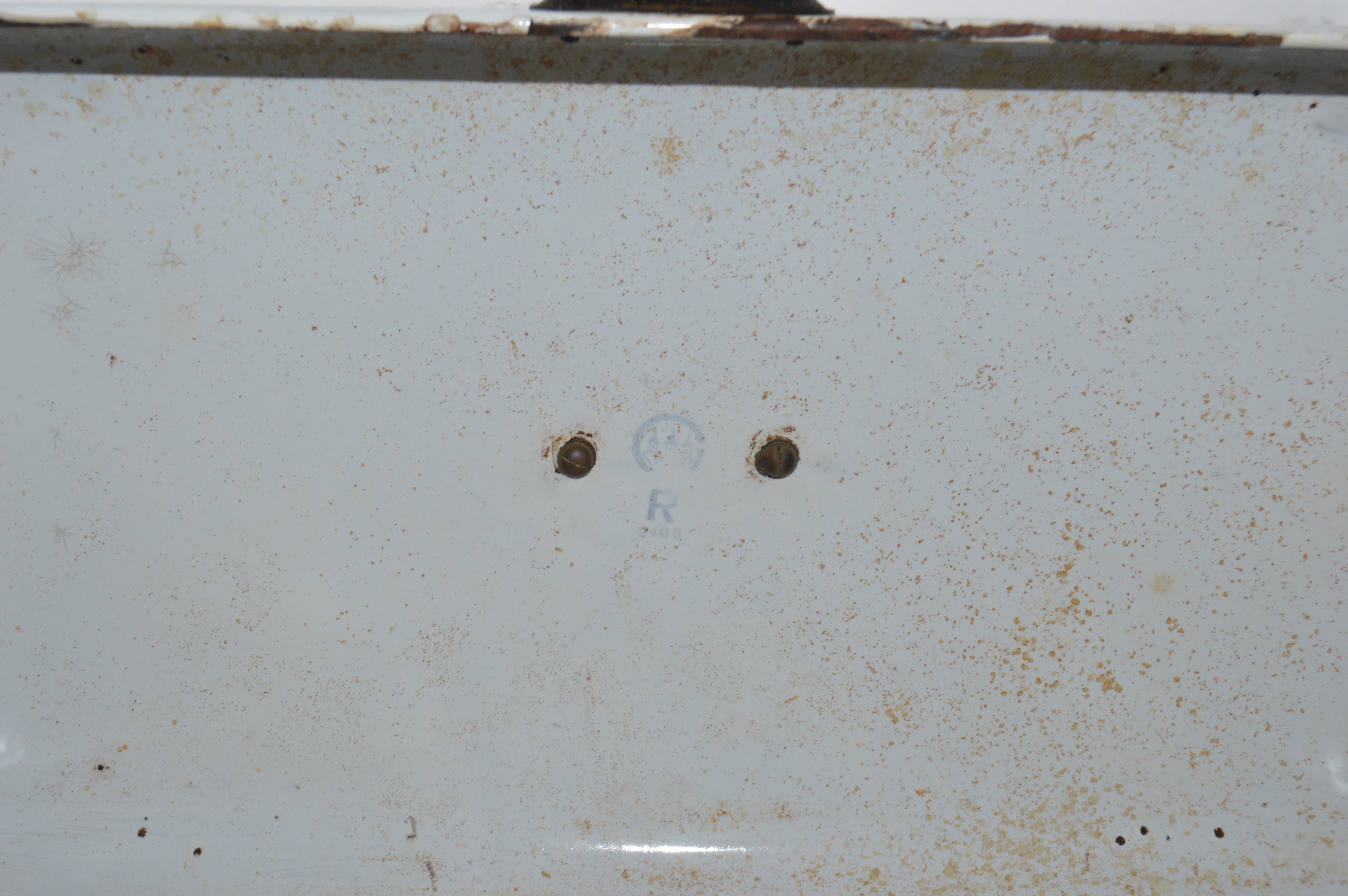 Pair of Vintage Enamel Bread Boxes