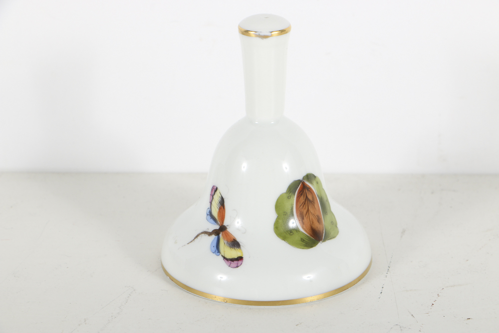 Herend Porcelain Small Vases, Bells and Urn