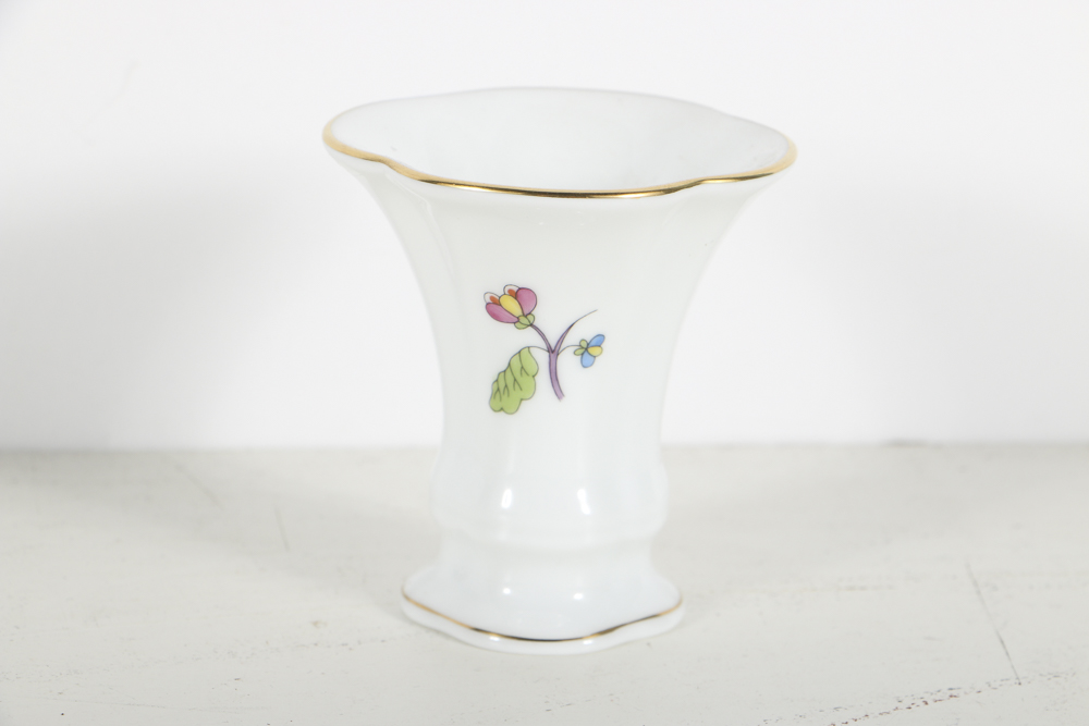 Herend Porcelain Small Vases, Bells and Urn