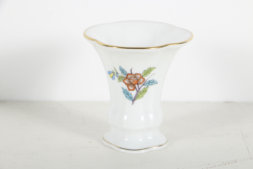 Herend Porcelain Small Vases, Bells and Urn