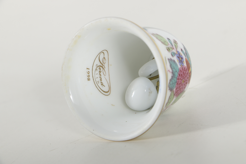 Herend Porcelain Small Vases, Bells and Urn