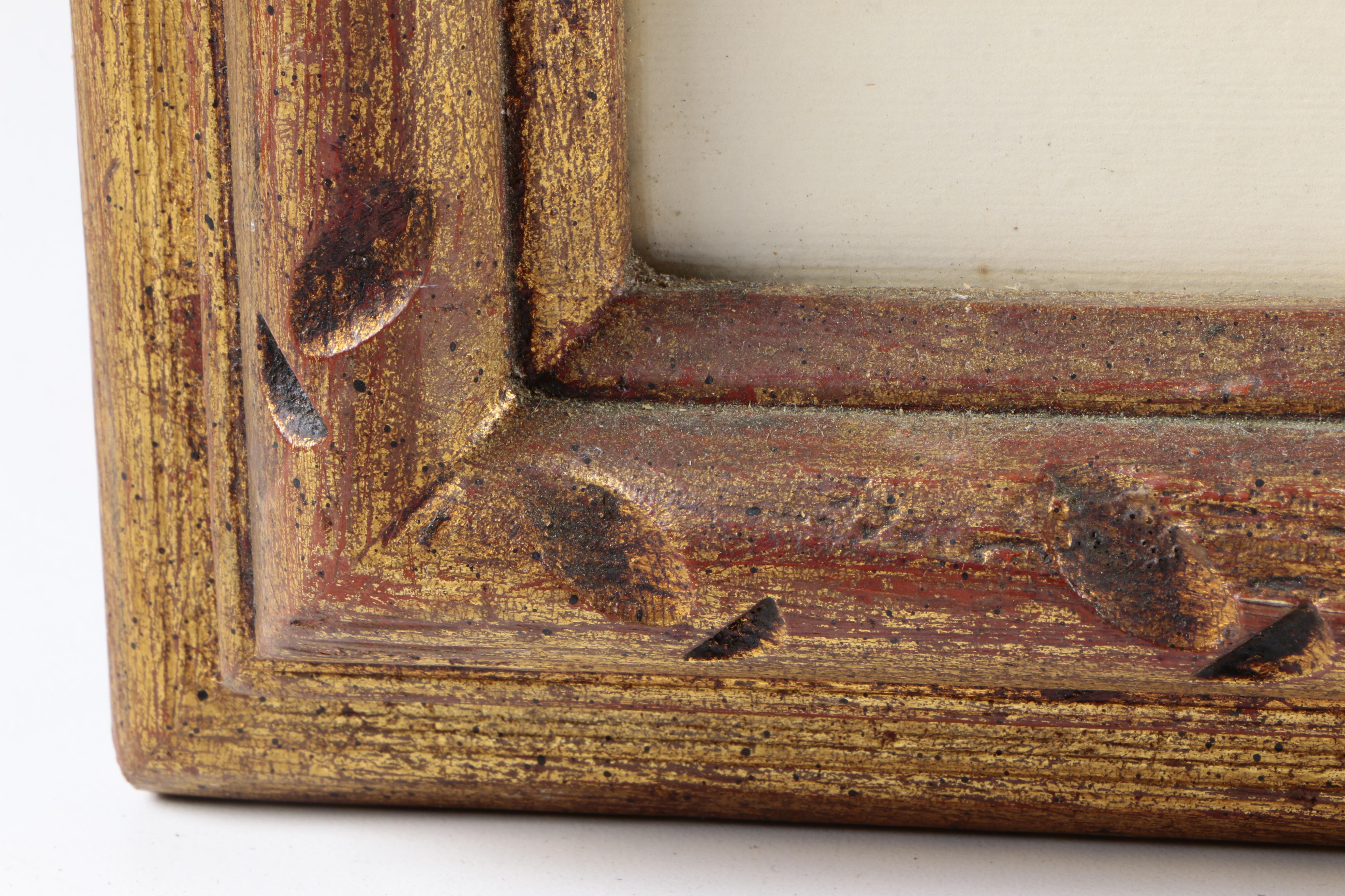 Watercolor and Gouache Painting on Paper of Snow Scene