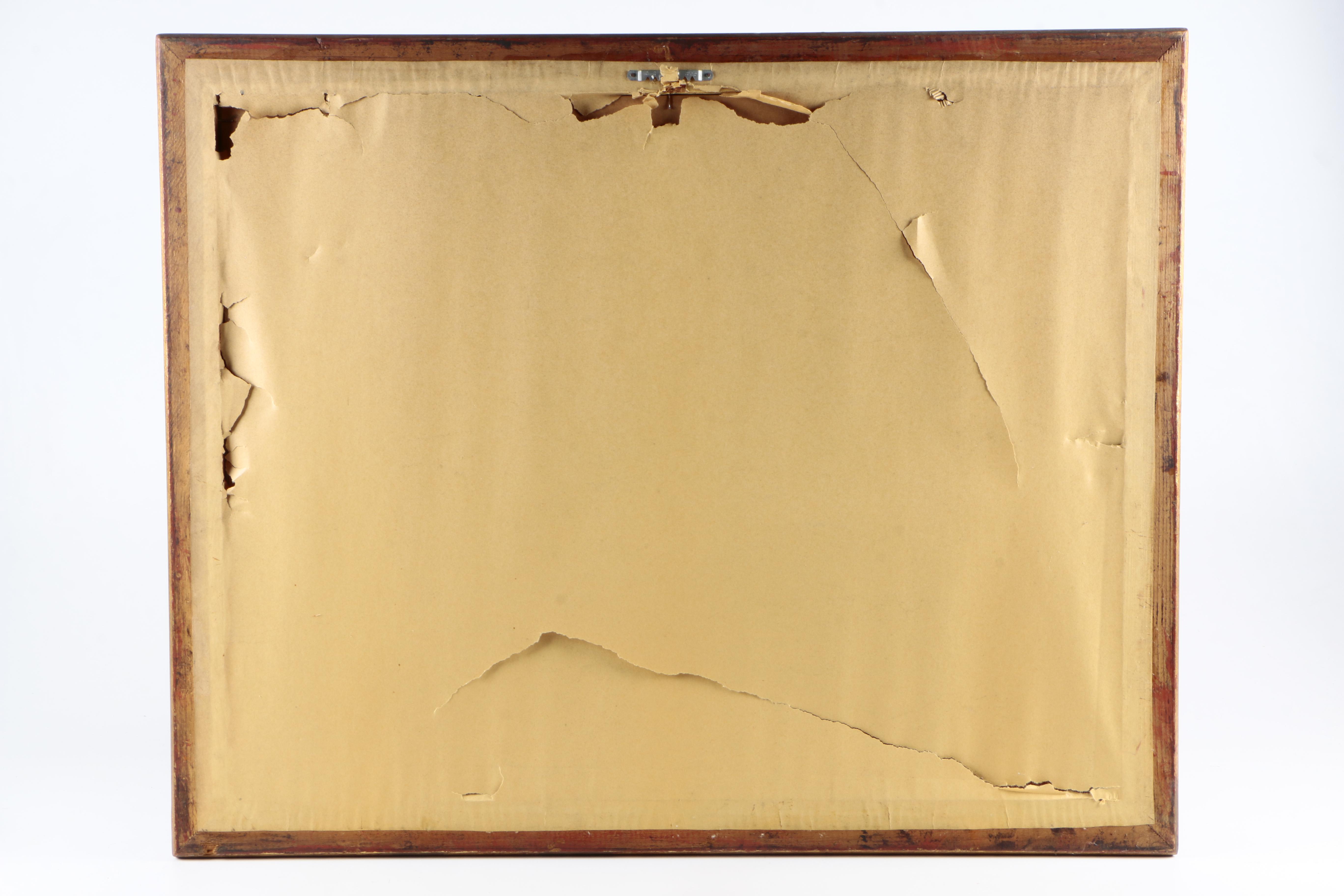 Watercolor and Gouache Painting on Paper of Snow Scene