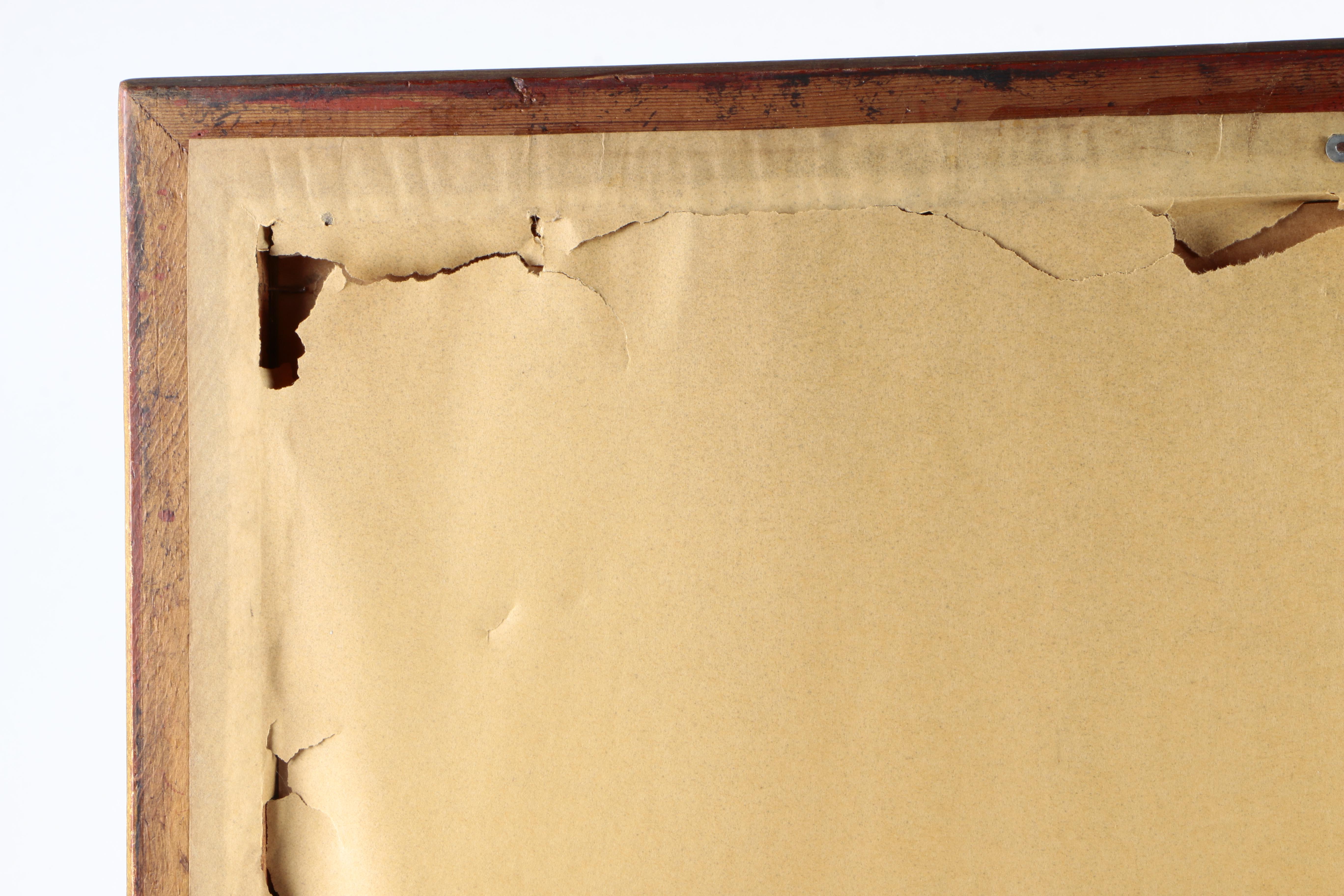 Watercolor and Gouache Painting on Paper of Snow Scene