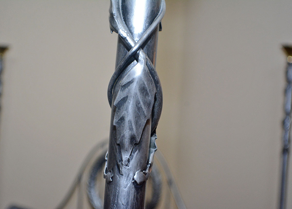 Louis XVI Inspired Queen Size Metal Bed Frame With Bedding