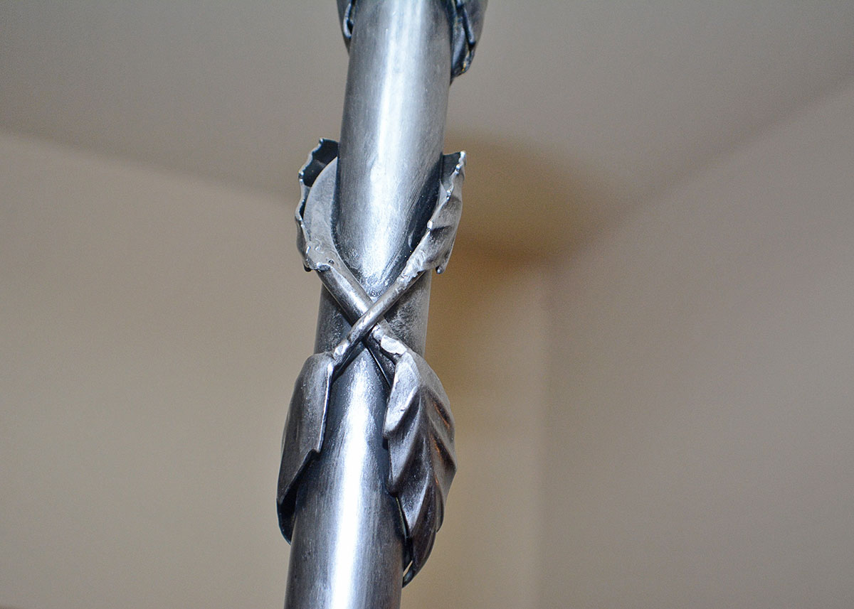 Louis XVI Inspired Queen Size Metal Bed Frame With Bedding