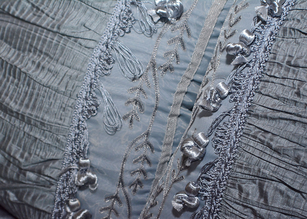 Louis XVI Inspired Queen Size Metal Bed Frame With Bedding