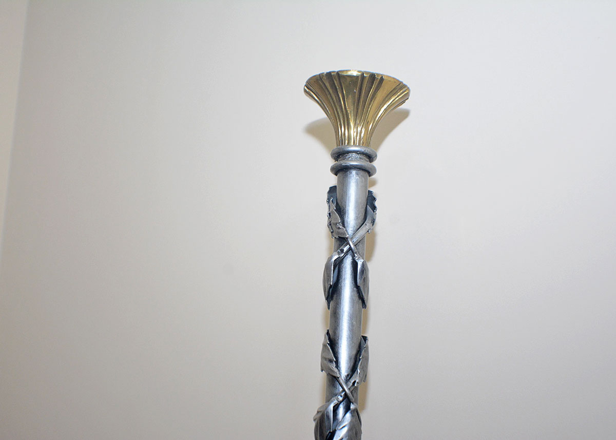 Louis XVI Inspired Queen Size Metal Bed Frame With Bedding