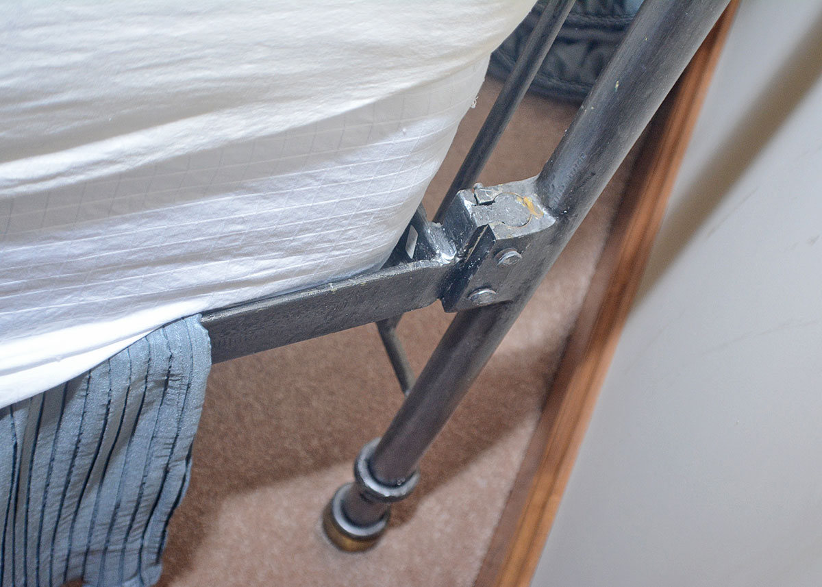 Louis XVI Inspired Queen Size Metal Bed Frame With Bedding