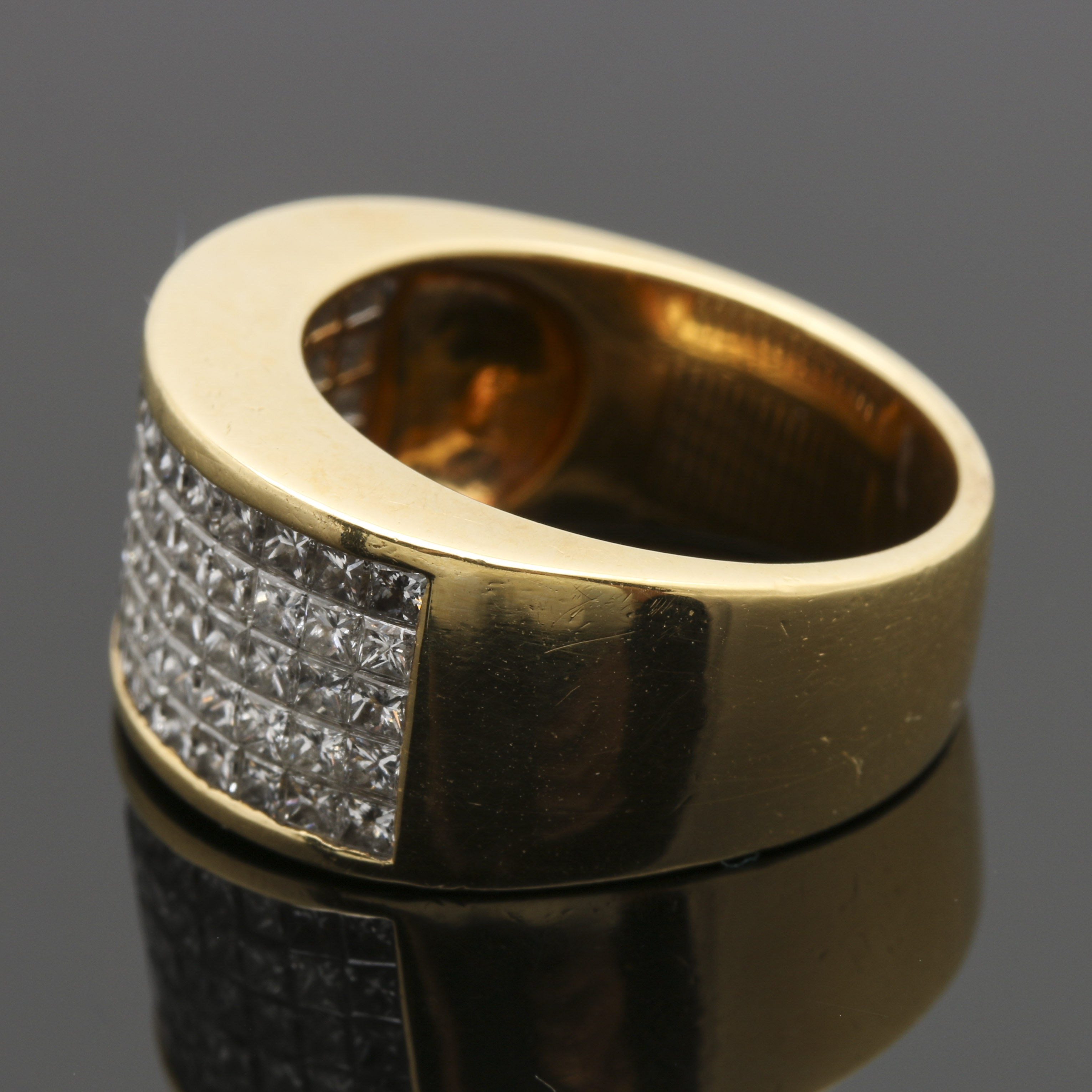 18K Yellow Gold 2.00 CTW Diamond Barrel Ring