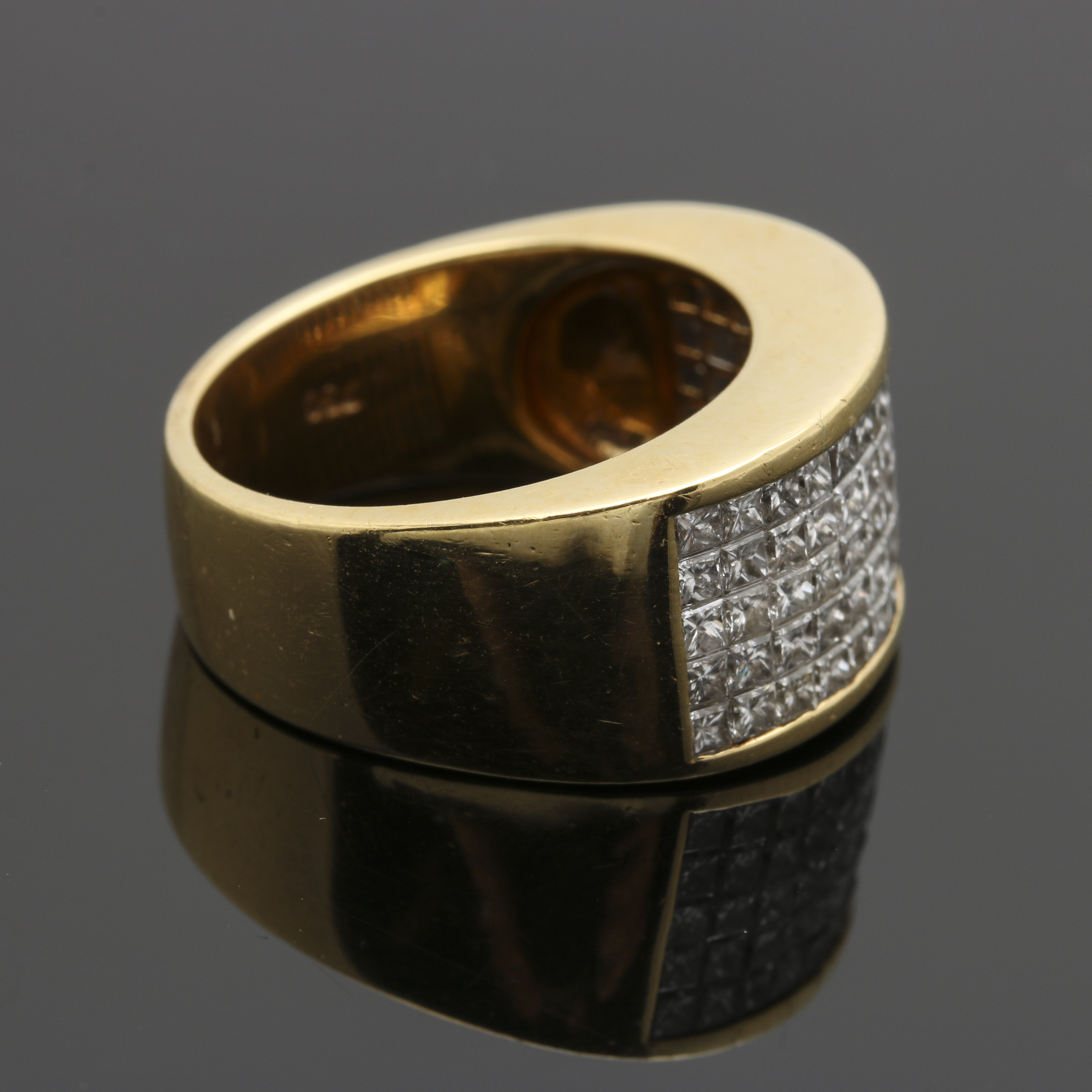 18K Yellow Gold 2.00 CTW Diamond Barrel Ring