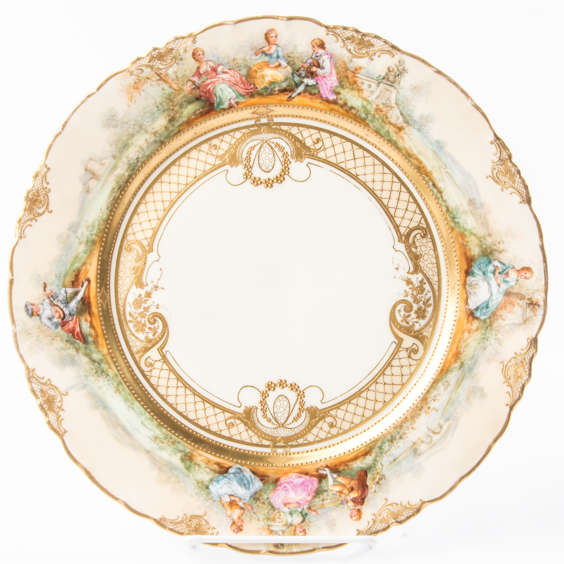 Antique Limoges Elite Box and Ambrosius Lamm Dresden Plate