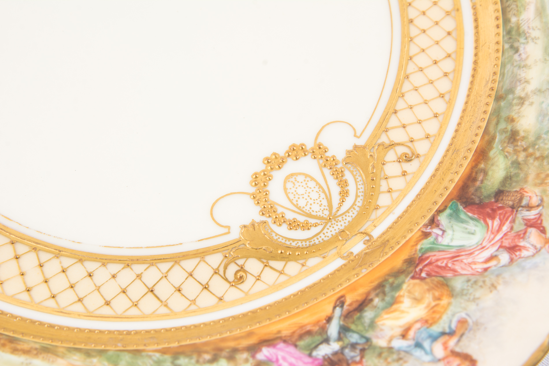 Antique Limoges Elite Box and Ambrosius Lamm Dresden Plate