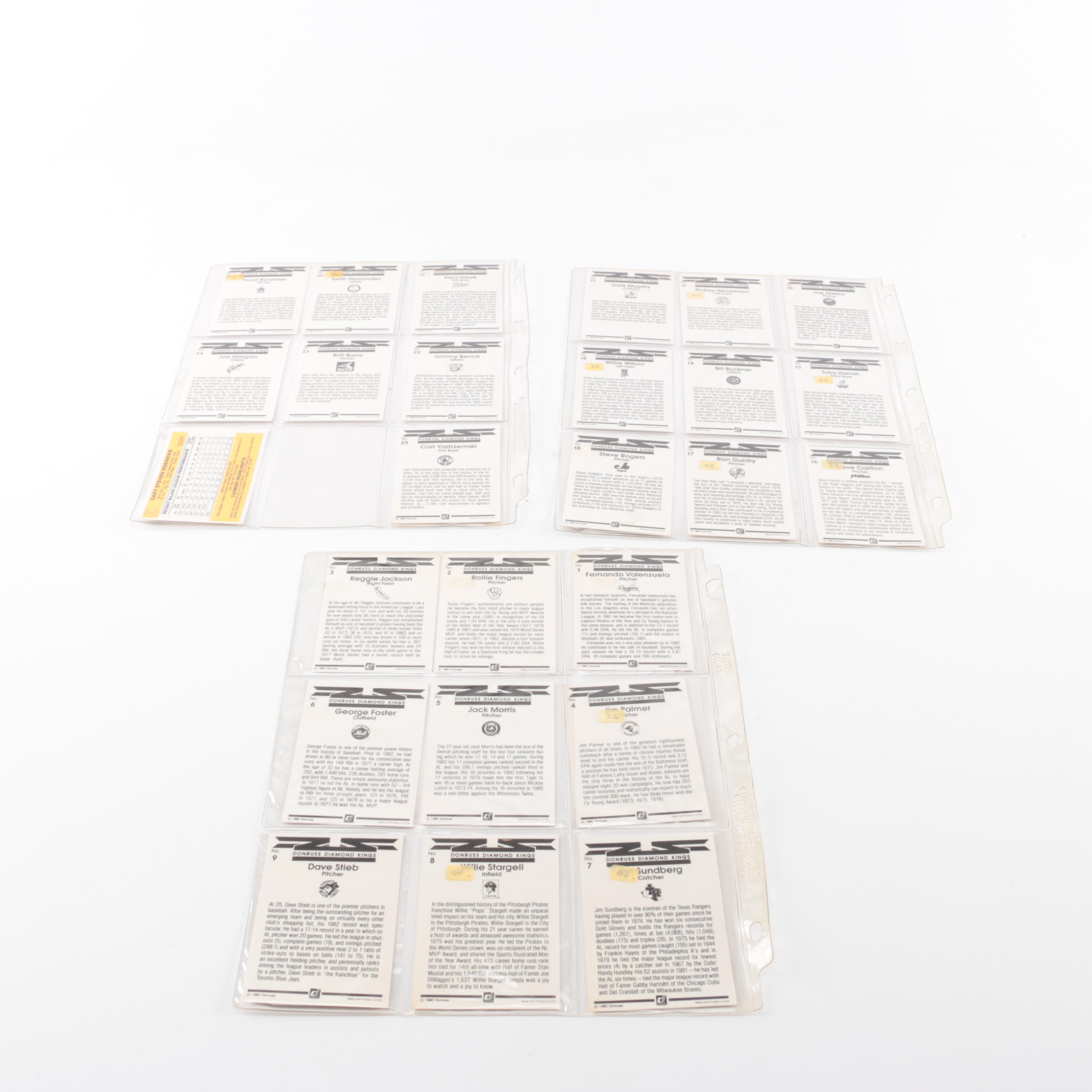 1982 Donruss Diamond Kings Baseball Cards