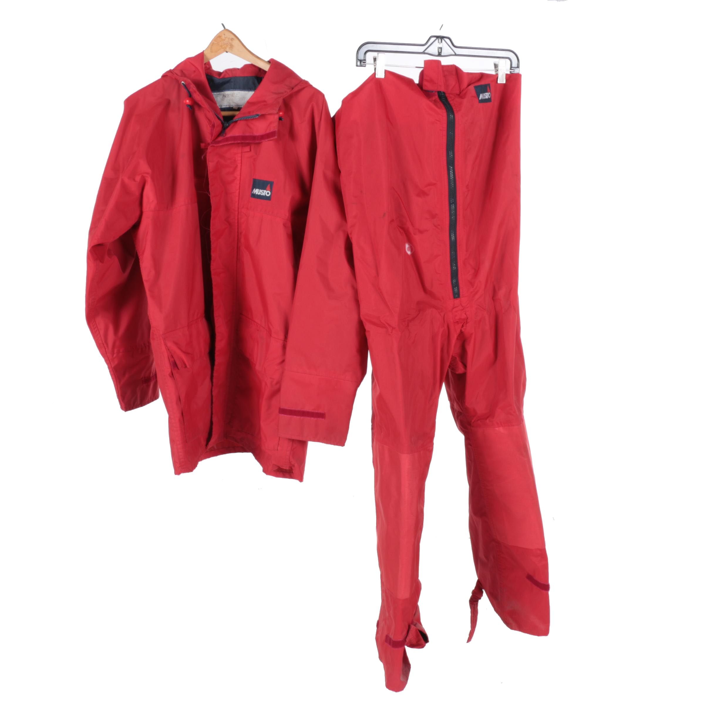 Red Musto Men's Waterproof Jacket and Waders