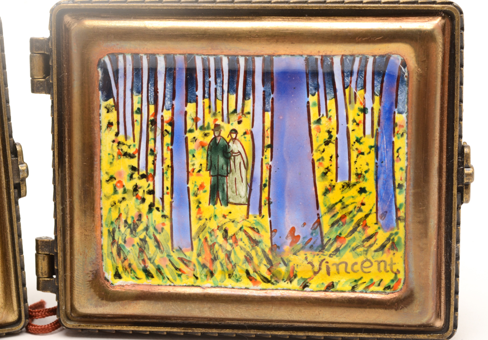 Kelvin Chen Copper Trinket Boxes After Modigliani and Van Gogh