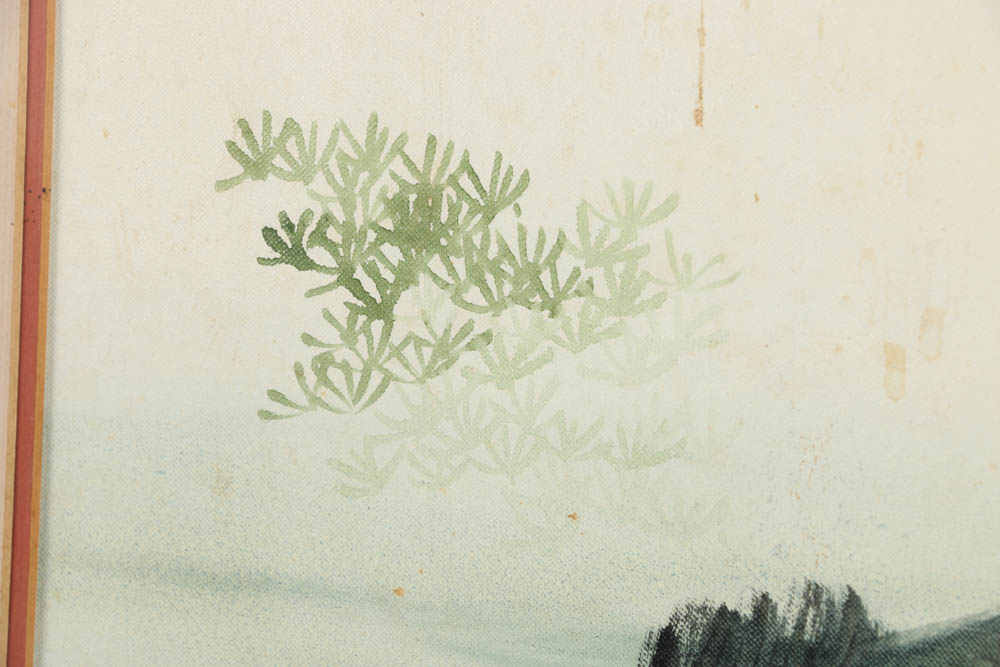 East Asian Style Watercolor Paintings of Koi Fish