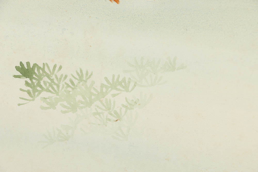 East Asian Style Watercolor Paintings of Koi Fish