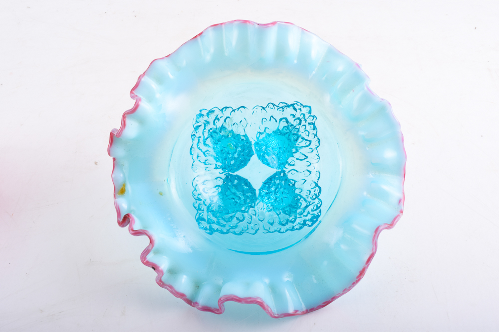 Vintage Hobnail Fenton Style Colored Glass
