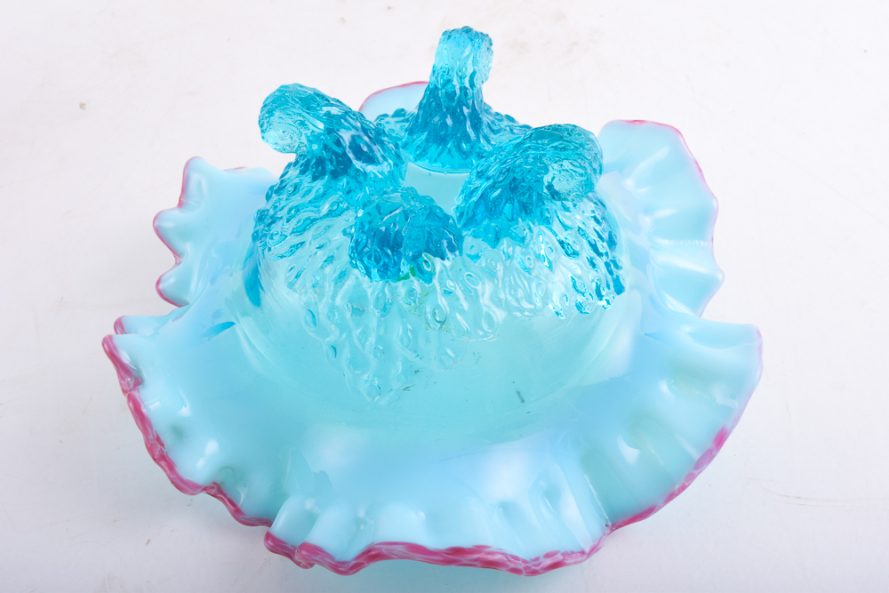 Vintage Hobnail Fenton Style Colored Glass