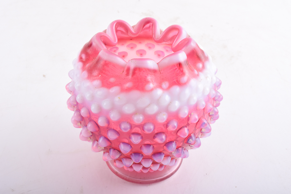 Vintage Hobnail Fenton Style Colored Glass