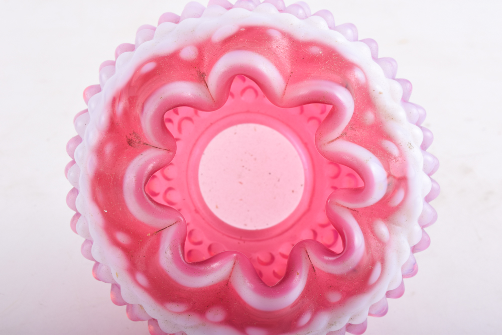 Vintage Hobnail Fenton Style Colored Glass