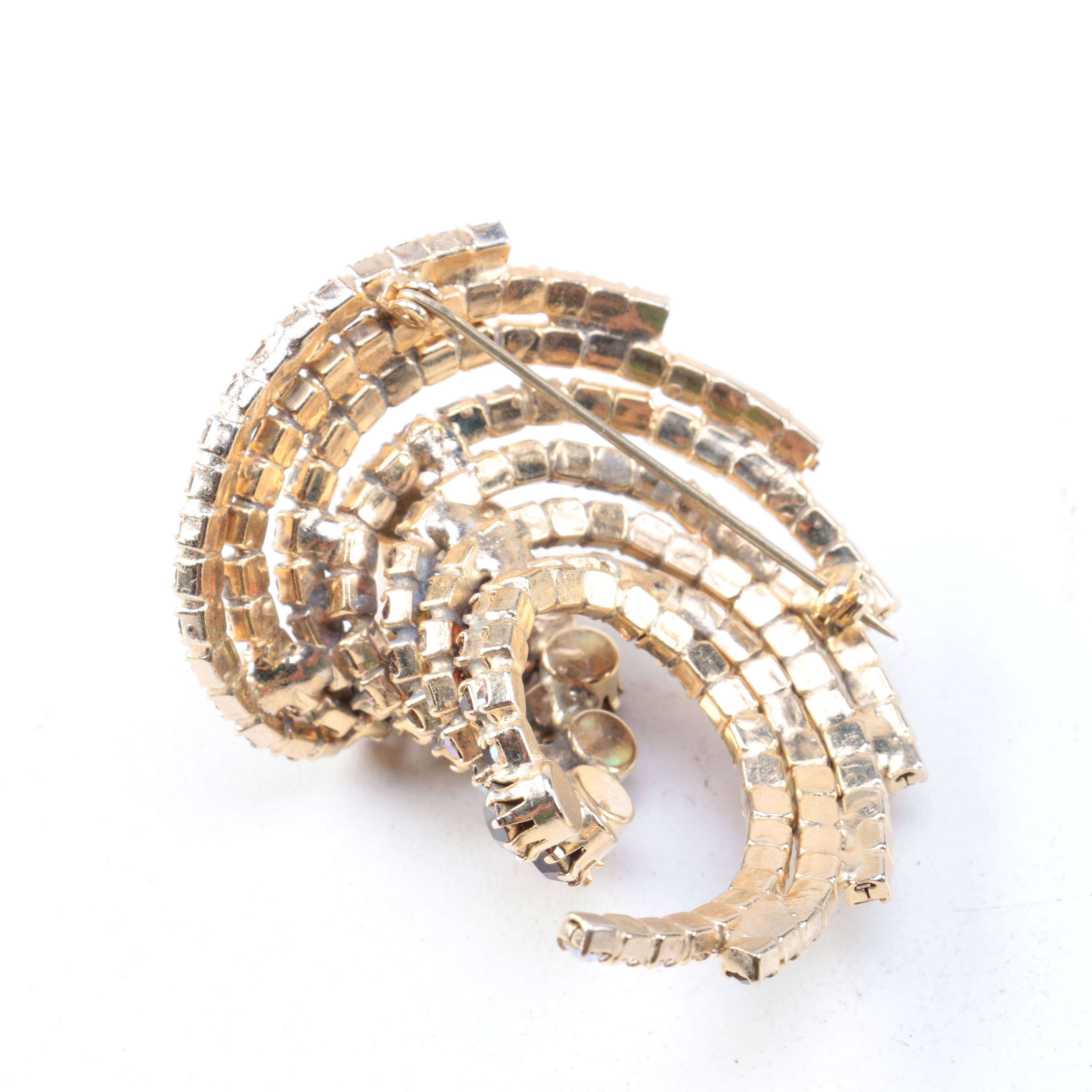 Vintage Trifari Bangle and Demi Parure With Aurora Borealis Rhinestones