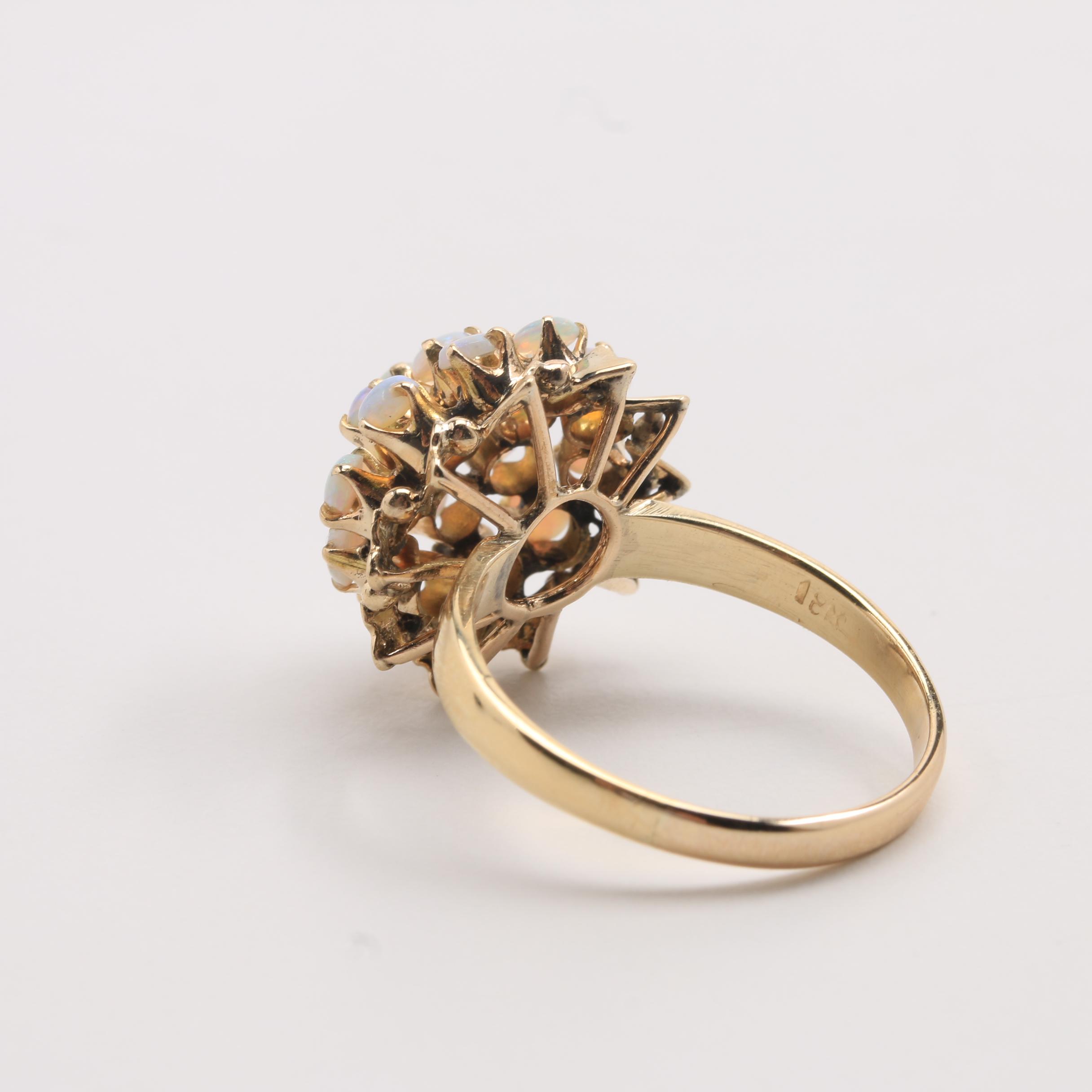 14K and 10K Yellow Gold Opal Ring
