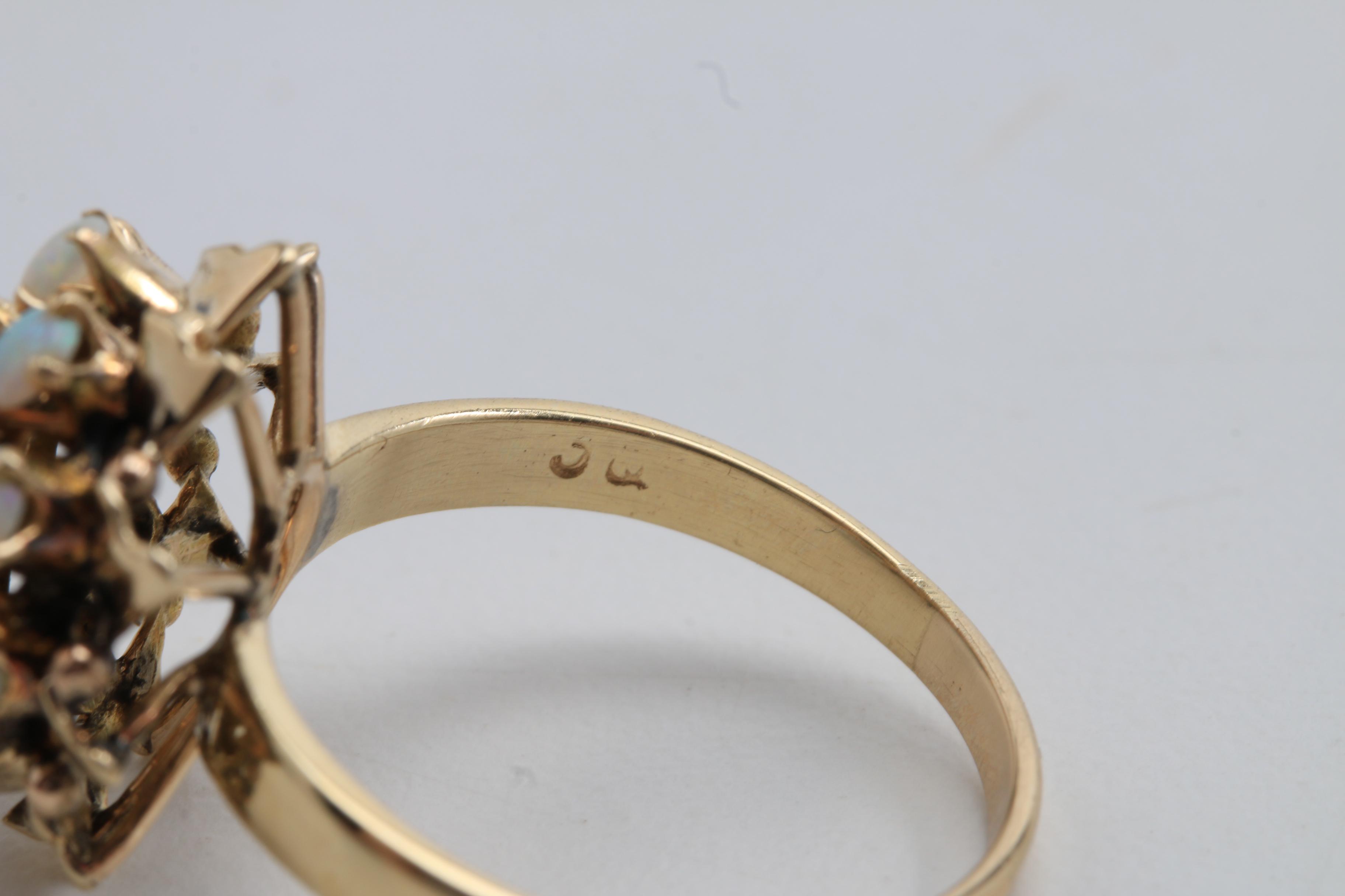 14K and 10K Yellow Gold Opal Ring