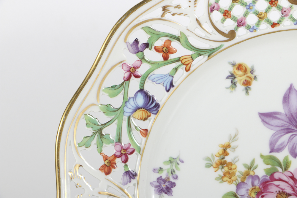 Eleven Assorted  Shumann Bavarian  Plates, "Chateau Dresden"