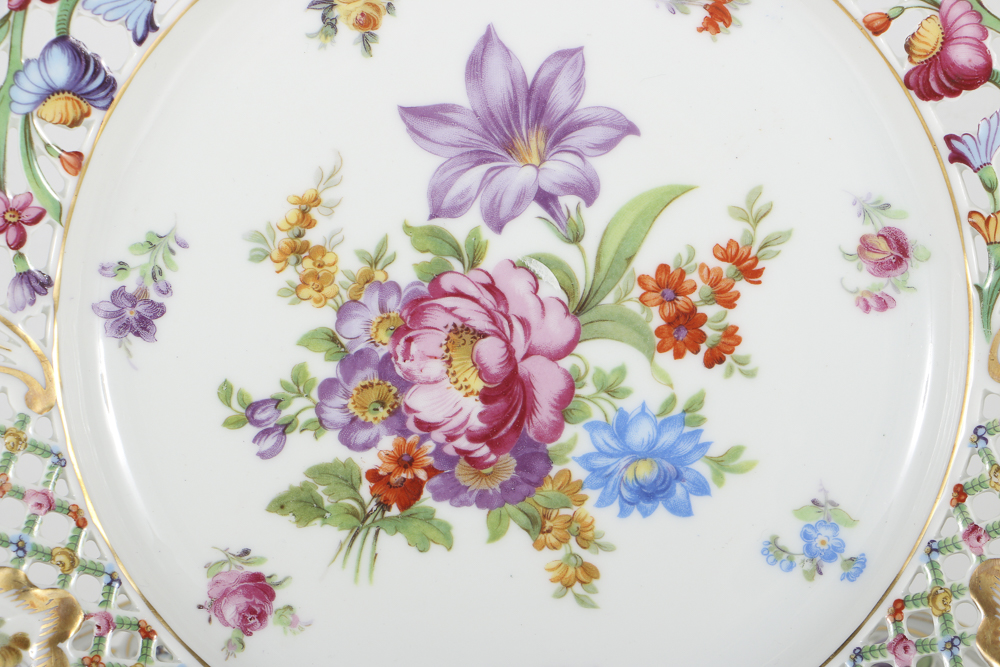 Eleven Assorted  Shumann Bavarian  Plates, "Chateau Dresden"