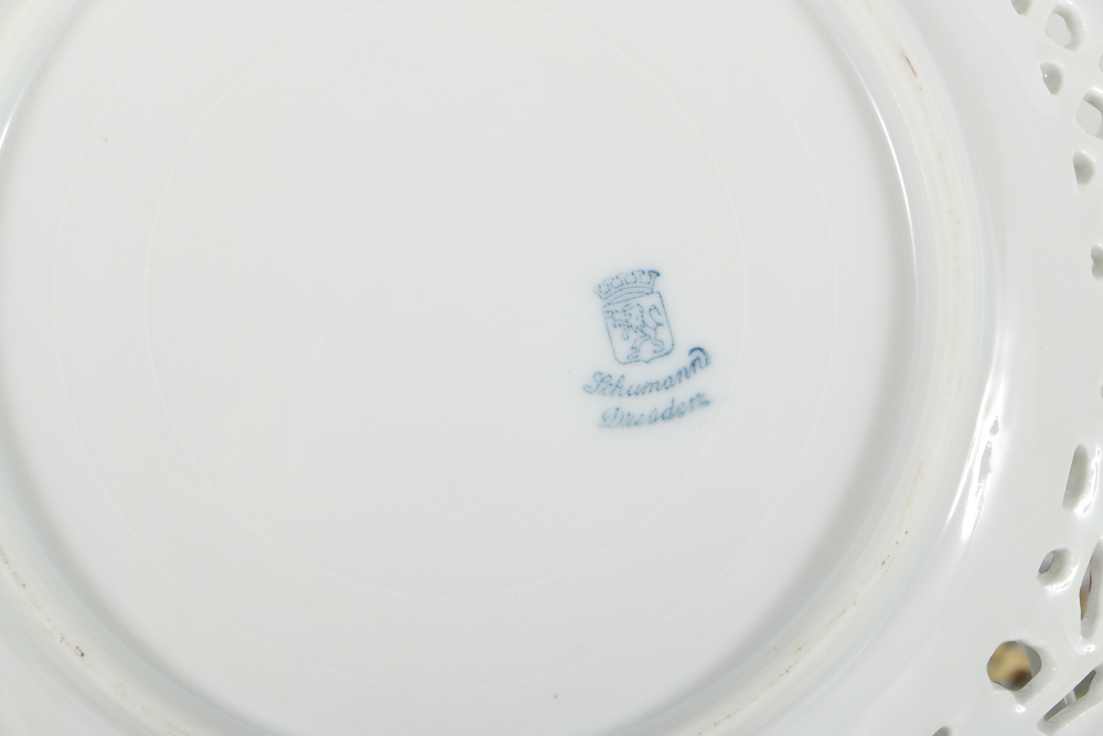 Eleven Assorted  Shumann Bavarian  Plates, "Chateau Dresden"