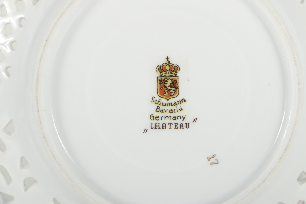 Eleven Assorted  Shumann Bavarian  Plates, "Chateau Dresden"