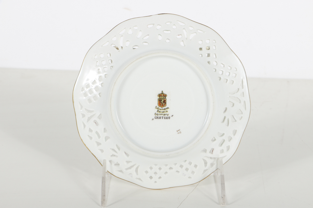 Eleven Assorted  Shumann Bavarian  Plates, "Chateau Dresden"