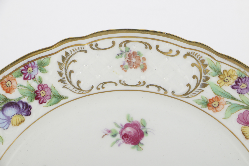 Schuman Bavarian Porcelain "Empress Dresden Flowers" Tea Cups