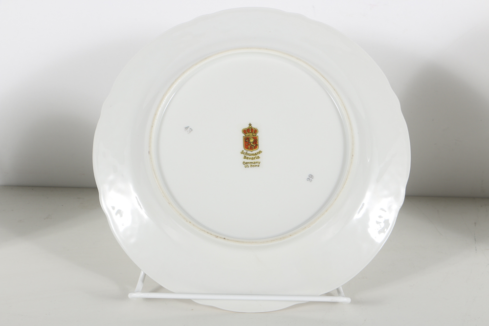 Schuman Bavarian Porcelain "Empress Dresden Flowers" Tea Cups