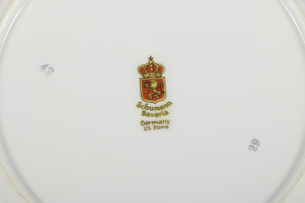 Schuman Bavarian Porcelain "Empress Dresden Flowers" Tea Cups