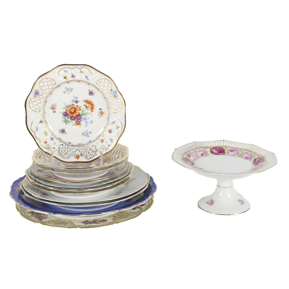 Schumann Bavarian Compote and Assorted Plates