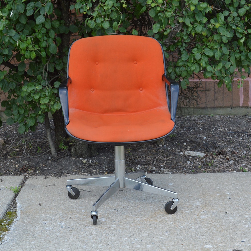 Mid Century Modern Orange Office Chair