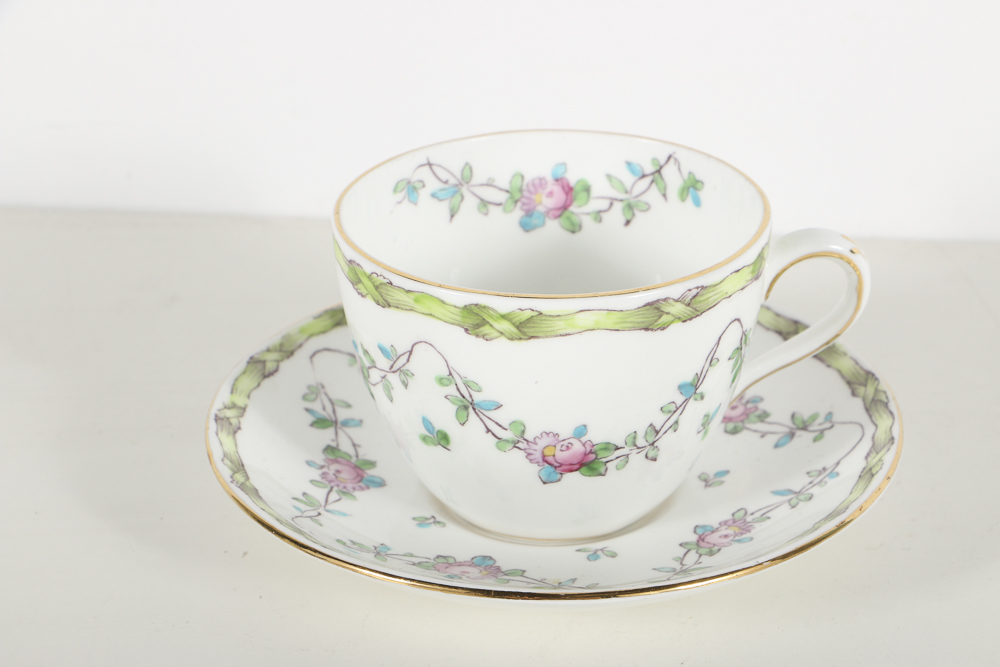 Assorted Porcelain Tea Cups and Royal Minton Jug