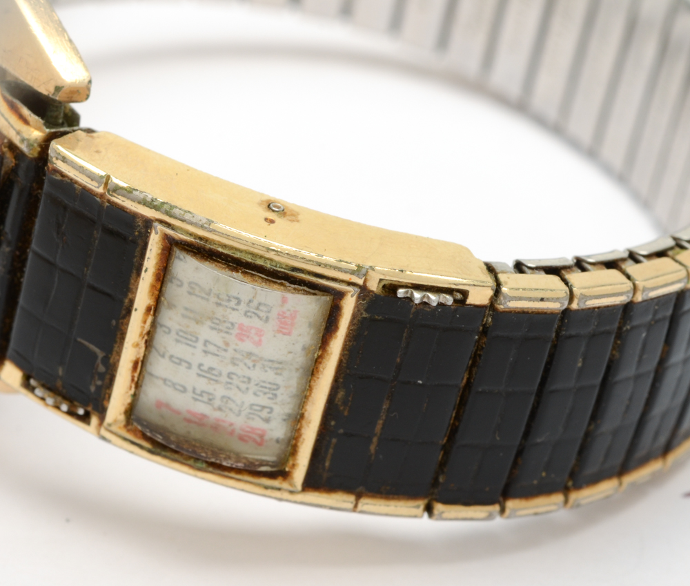1970s Bulova Self-Winding Watch With Speidel Calendar Watchband
