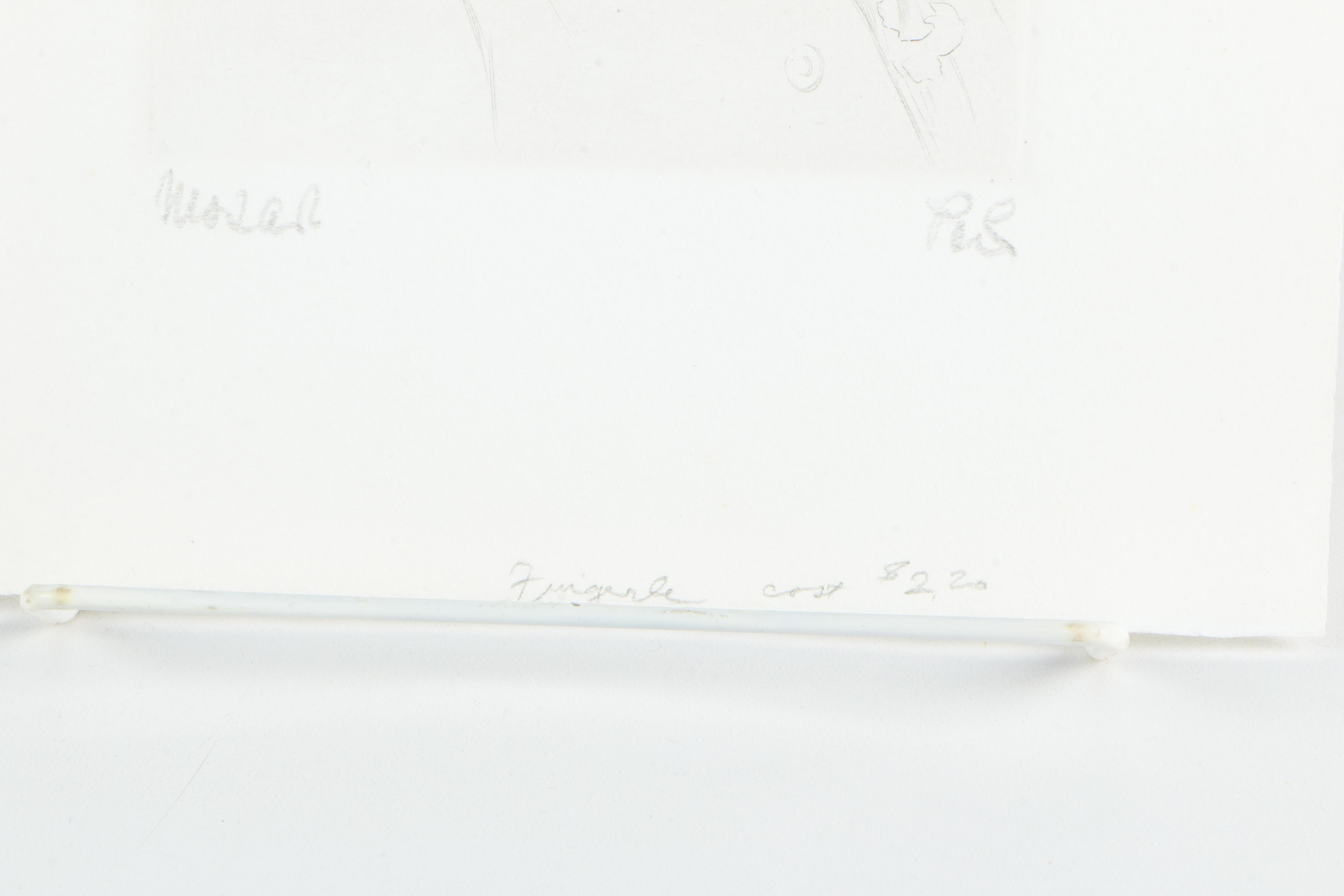 Wilhelm Pech Etchings "Brahms", "Chopin", "Beethoven", and "Mozart"