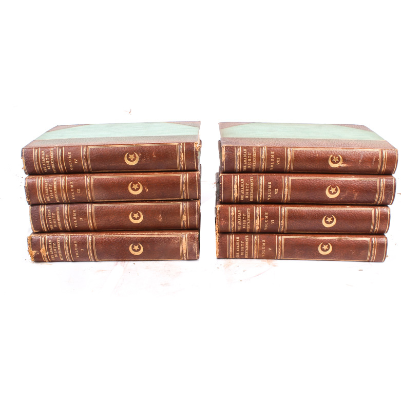 8 Volume Set of "The Arabian Nights' Entertainments" By Edward William Lane