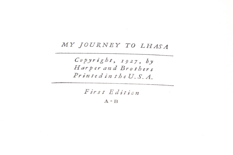 Assortment of Books Including First Edition of "My Journey To Lhasa"