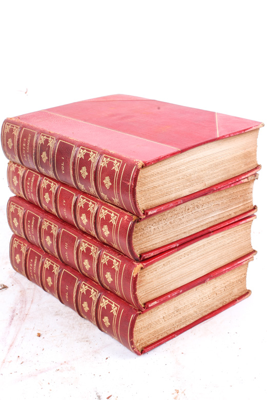 Four Volume Set of "The Divine Comedy" By Dante