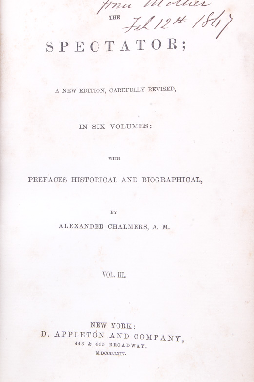 Set of "The Spectator" by Alexander Chalmers