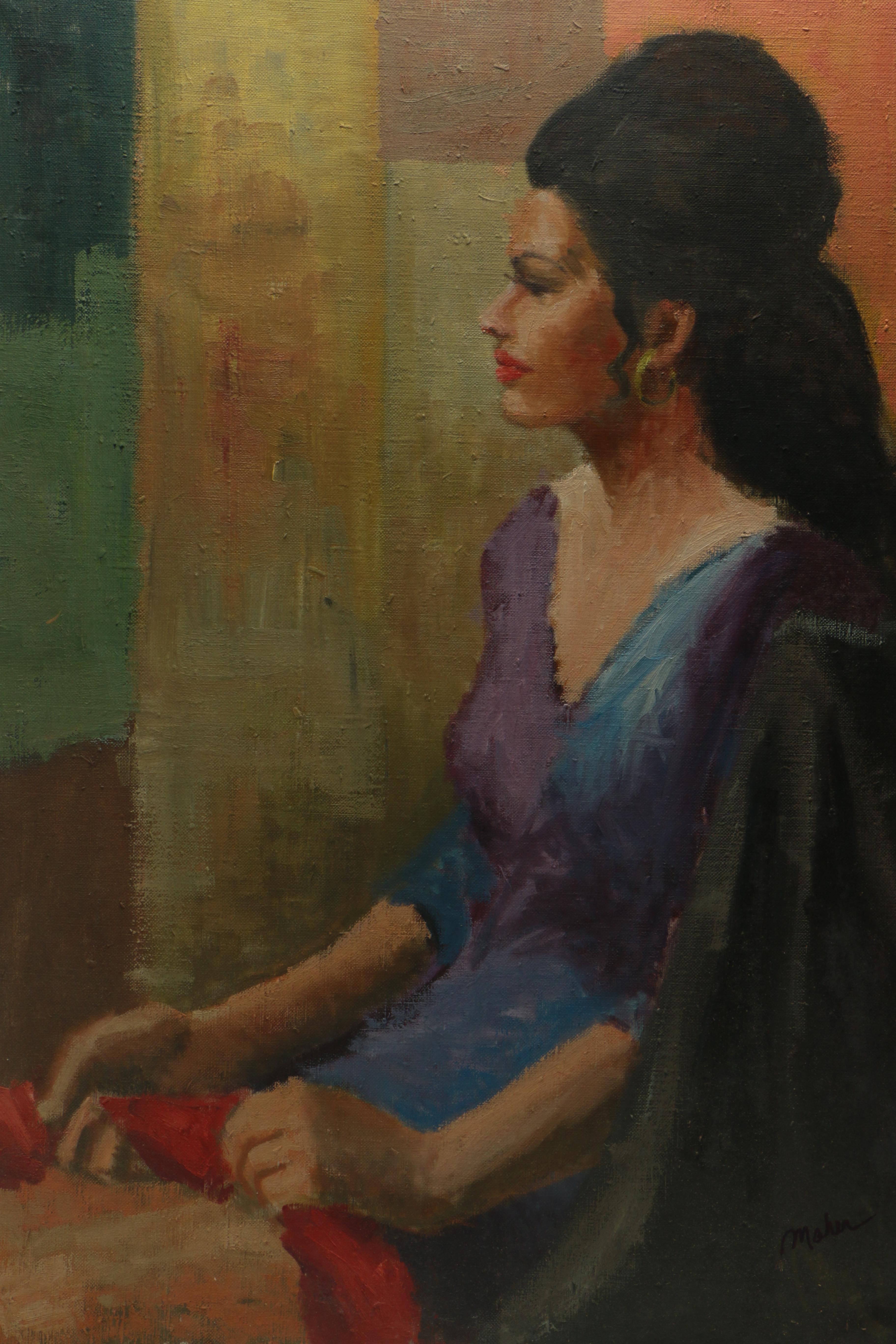 James Maher Oil Portrait of a Woman